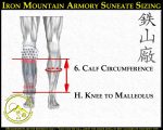 Suneate Custom Fitted Sizing Samurai Armor