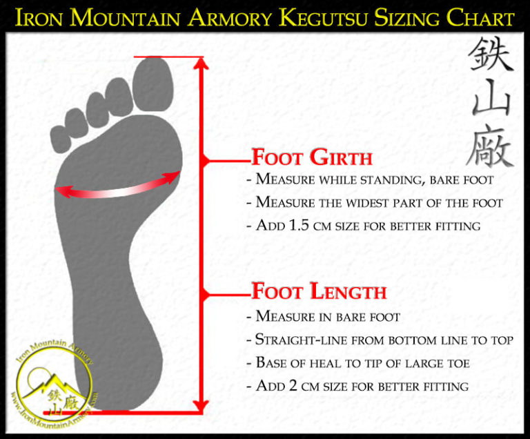 Custom Kegutsu Sizing Custom Kegutsu Sizing Options