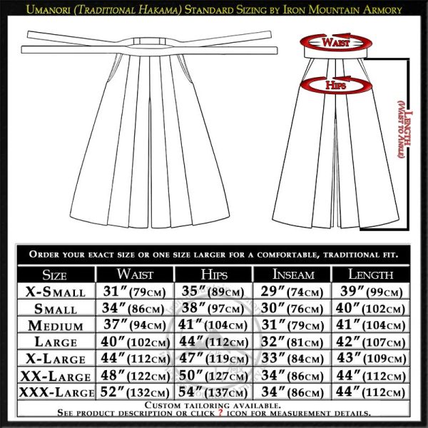 Umanori-(Traditional-Hakama)-Standard-Sizing-by-Iron-Mountain-Armory Umanori<br> <em>(Traditional Hakama)</em> - Image 8