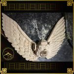Hand Carved Wooden Tengu Crest by Iron Mountain Armory