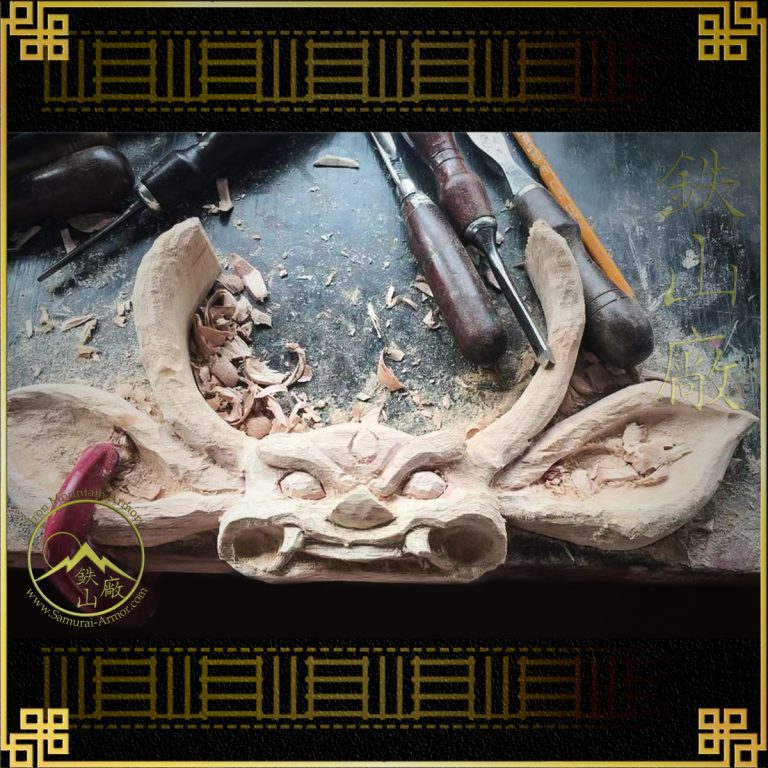 Custom Samurai Armor  by Iron Mountain Armory Custom Traditional Samurai Maedate Hand Crafted from Wood