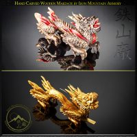 Antiqued and Modern Finish for Traditional Wooden Dragon Maedate
