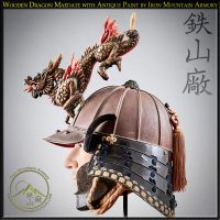 Wooden Dragon Maedate with Antique Paint by Iron Mountain Armory