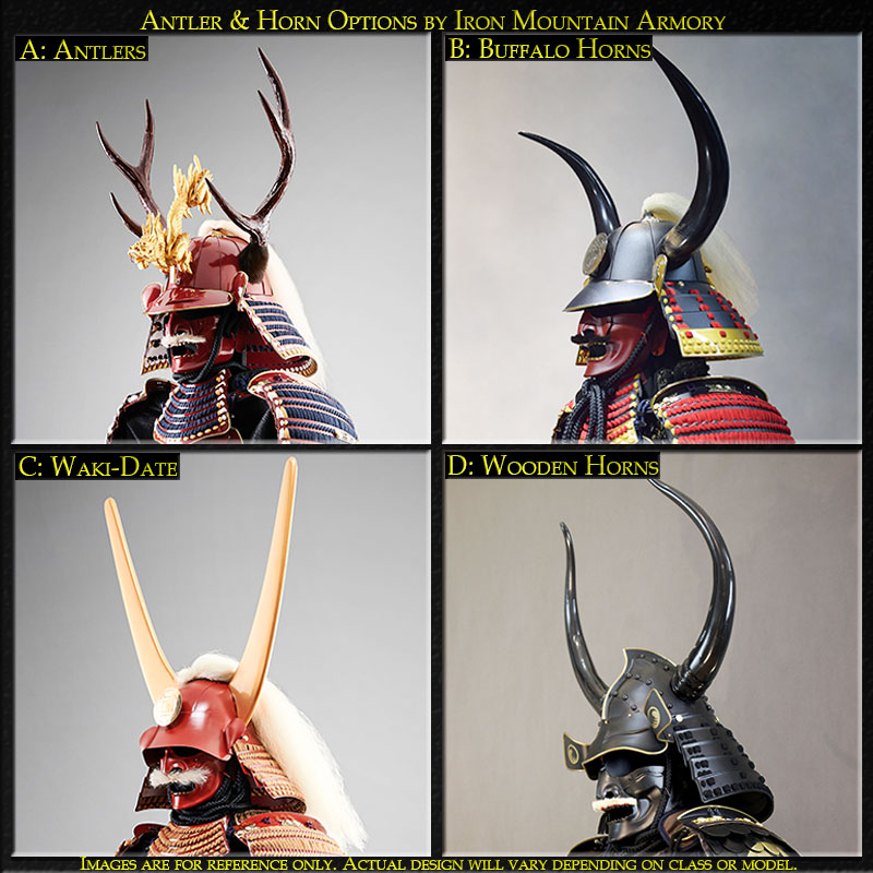 Zunari Mokusei Kabuto: Wood Horned Samurai Warrior Helmet