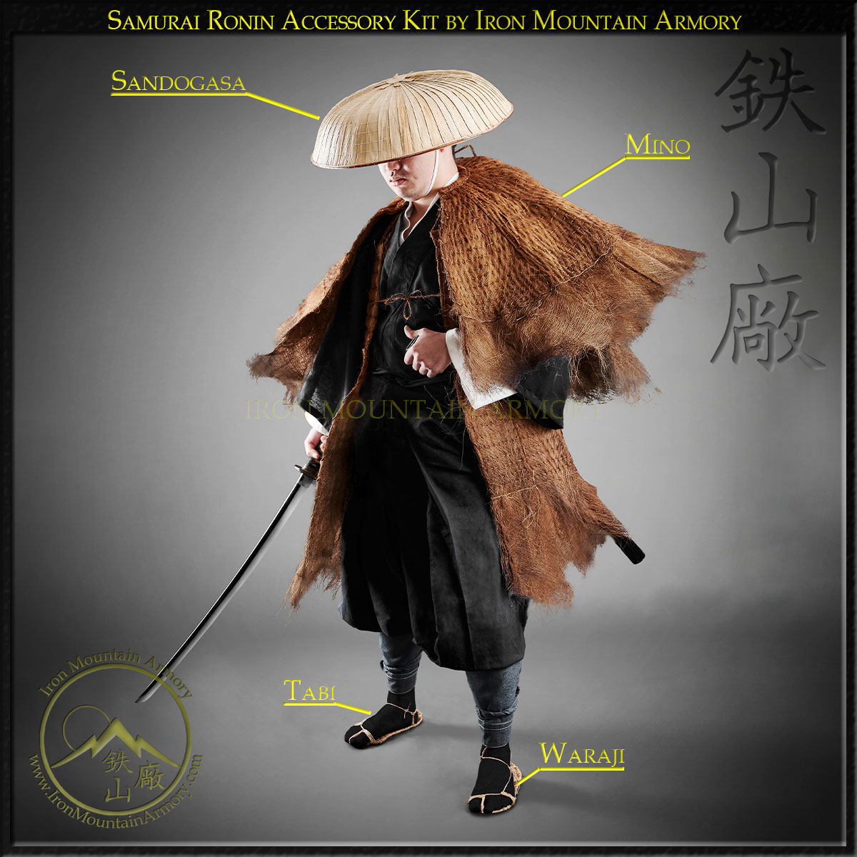 Samurai Ronin COSPLAY, LARP Kit: Ronin Costume & Accessories